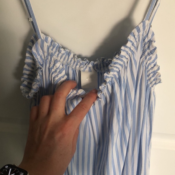 H&M women’s size medium blue and white striped dress - Picture 6 of 6